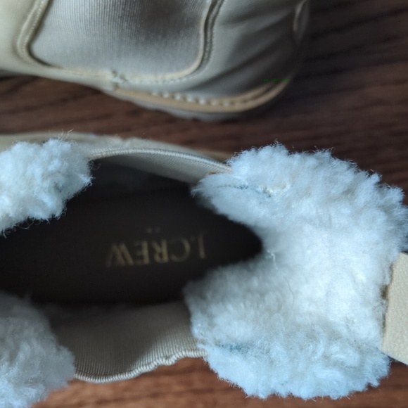 J. Crew Factory Beige Shearling Ankle Boots 6.5 - Picture 4 of 5